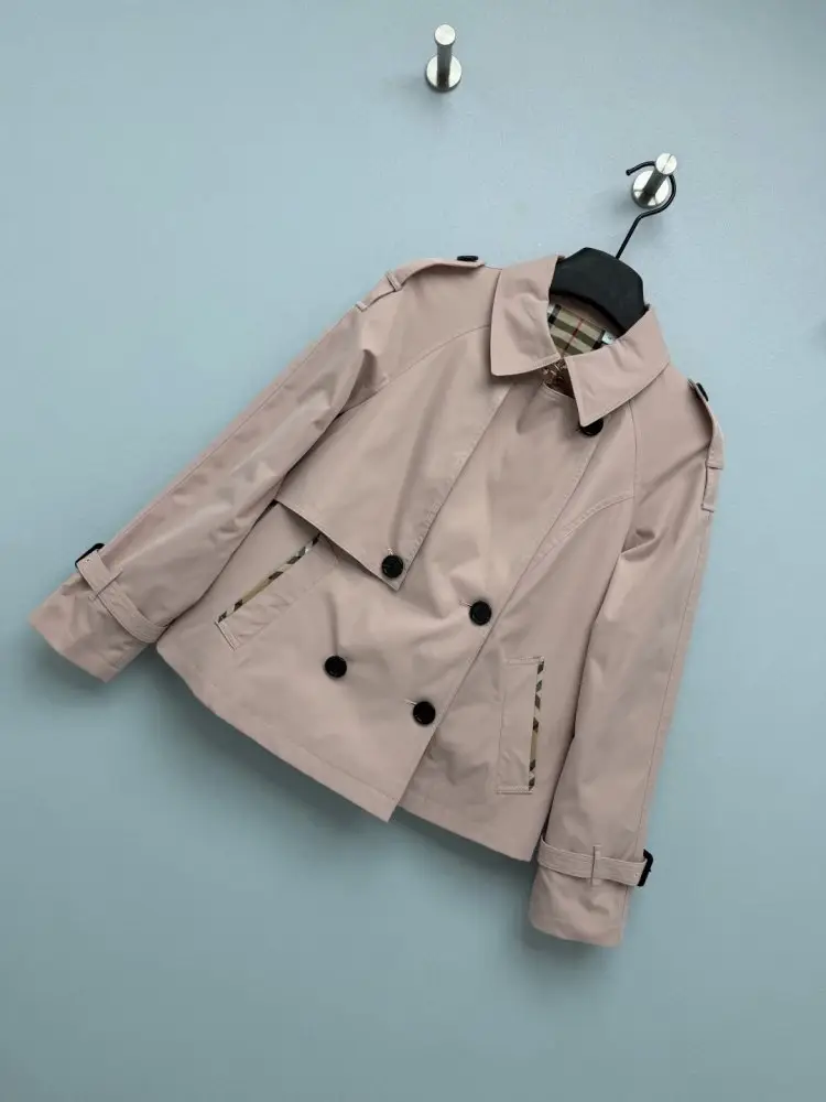 Burberry Короткий двобортний тренч — Фото 4