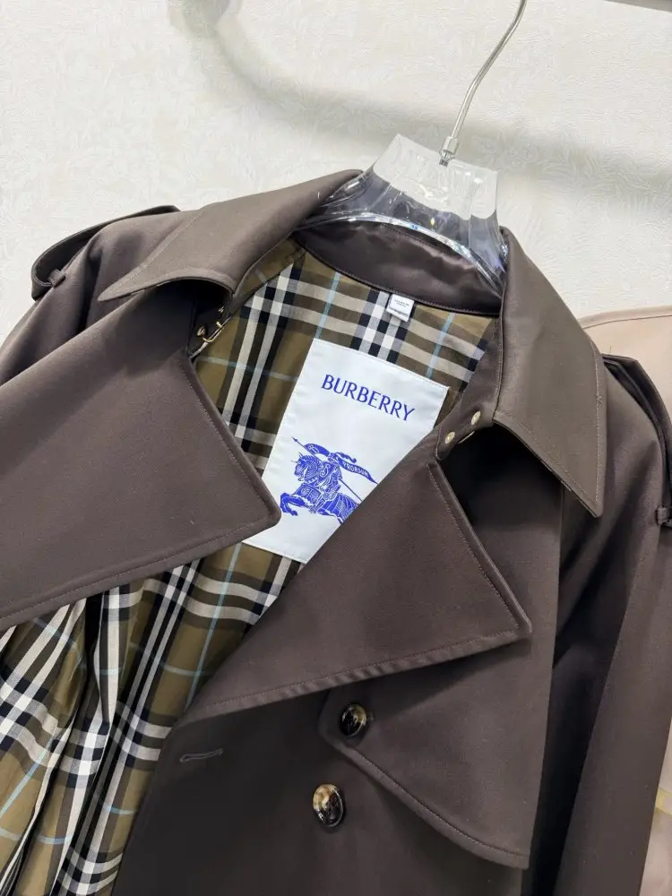 Burberry Короткий атласный тренч — Фото 3