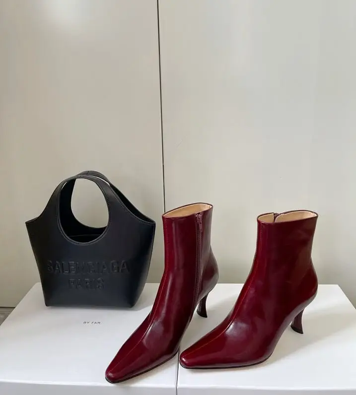 by FAR — Ankle boots women's leather on high heel
