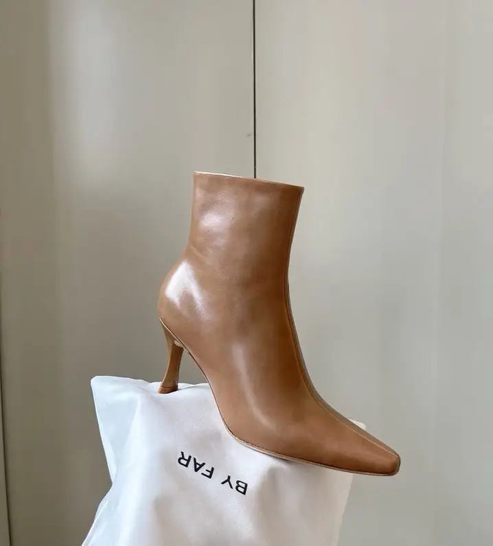 by FAR Ankle boots women's leather on high heel — Photo 4