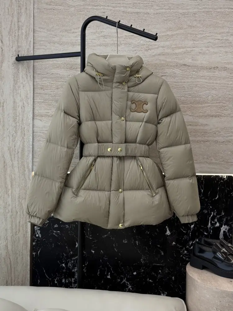 Celine — Feather jacket secondary length from belt and hood