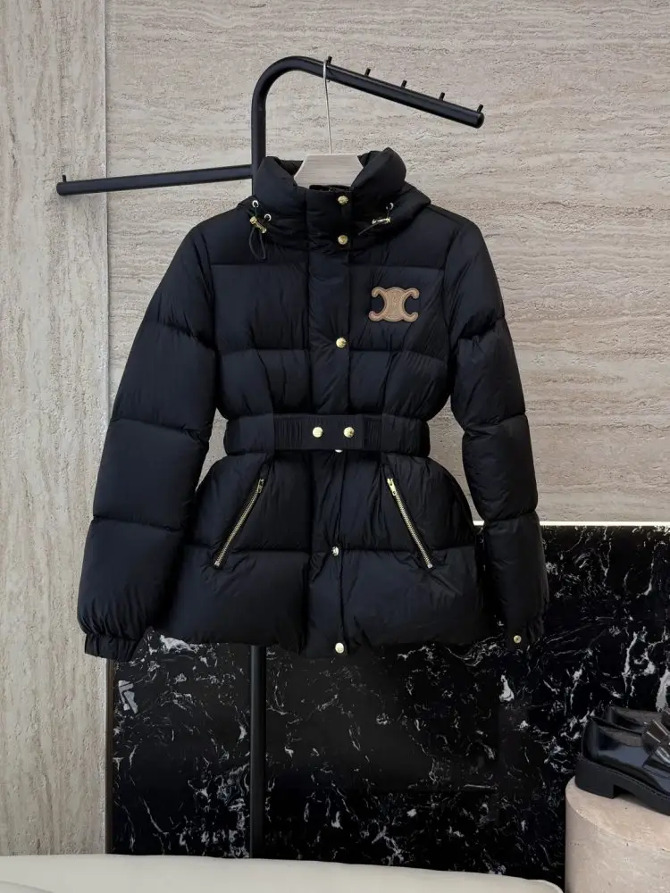 Celine — Feather jacket secondary length from belt and hood