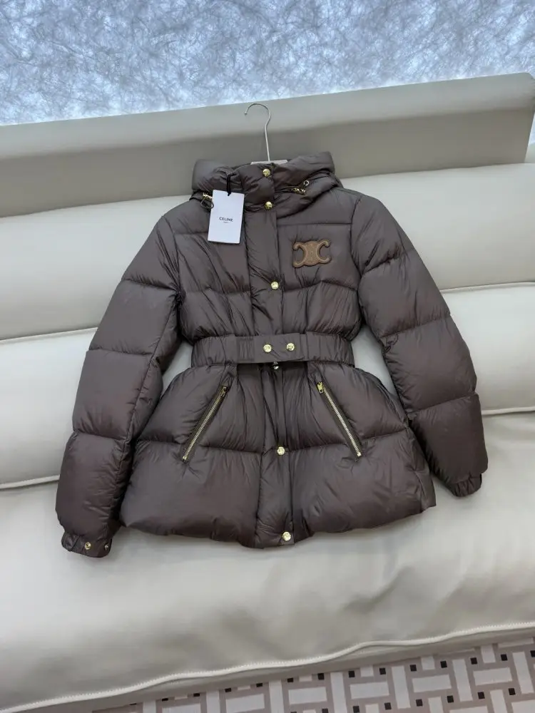 Celine Feather jacket secondary length from belt and hood — Photo 3