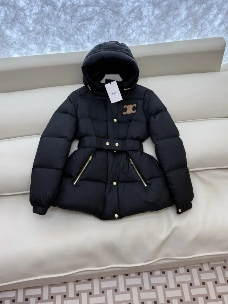 Celine Feather jacket secondary length from belt and hood — Photo 3