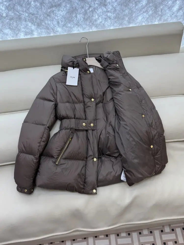 Celine Feather jacket secondary length from belt and hood — Photo 5