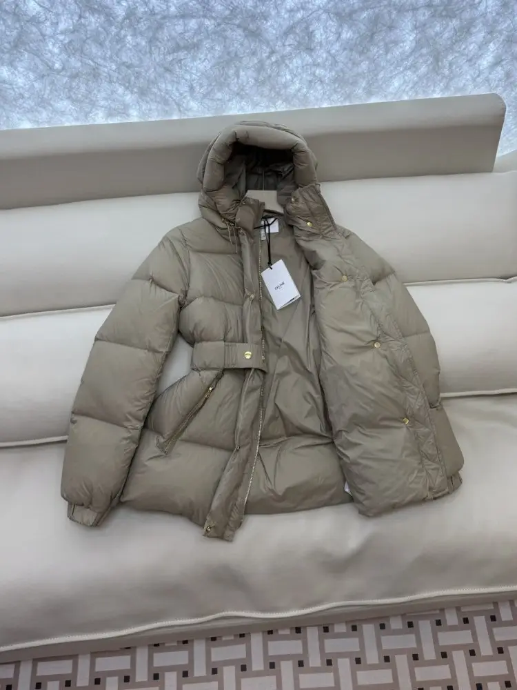 Celine Feather jacket secondary length from belt and hood — Photo 5