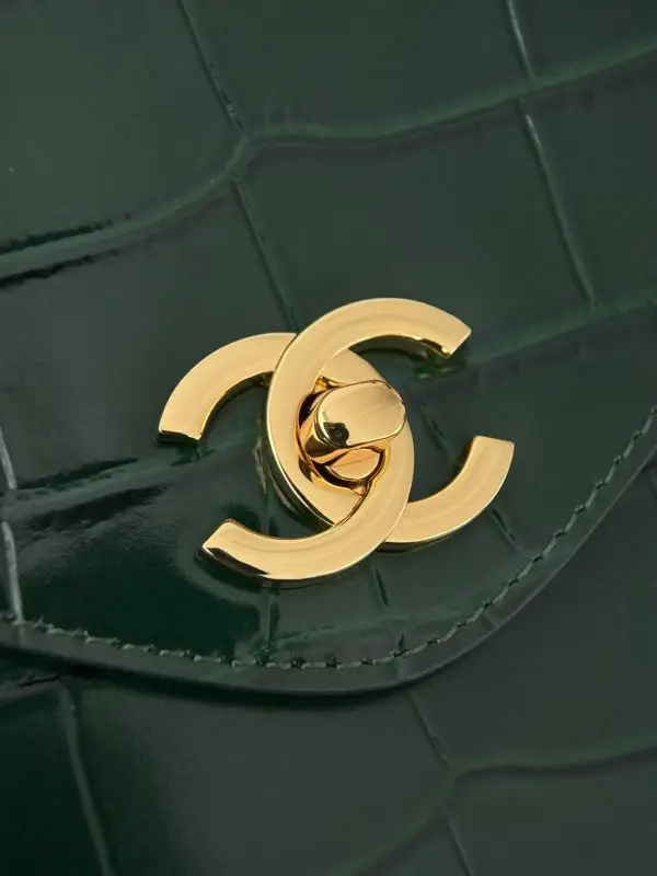 Chanel Сумка Chanel 26S Dark Green Crocodile Tote 46 см — Фото 5