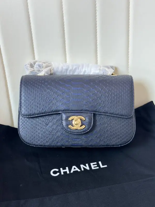 Chanel — A bag Classic Double Flap 20 cm at snakeskin skin