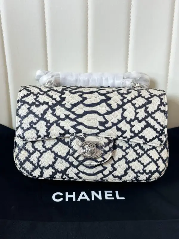 Chanel — A bag Classic Double Flap 20 cm at snakeskin skin