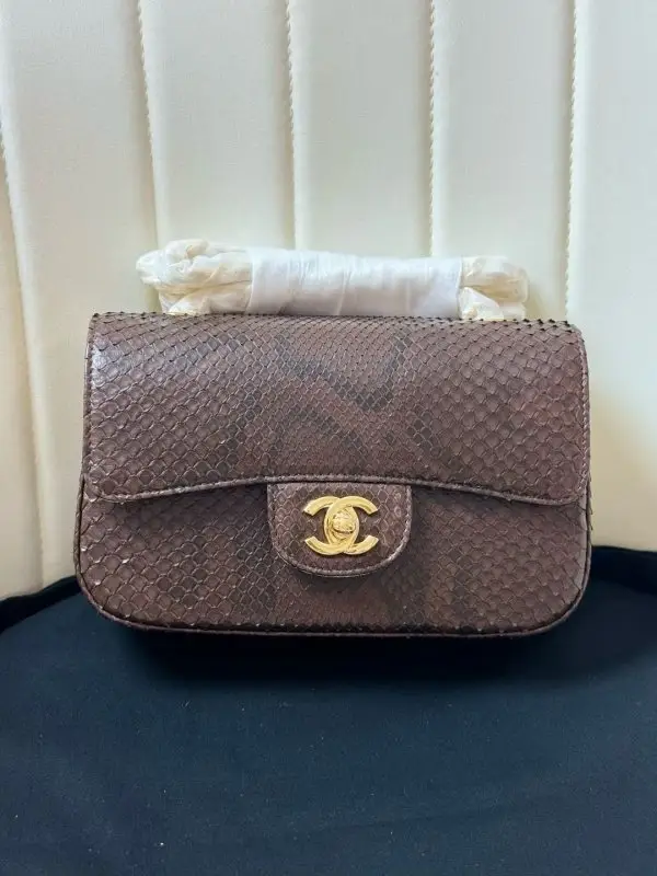 Chanel — A bag Classic Double Flap 20 cm at snakeskin skin