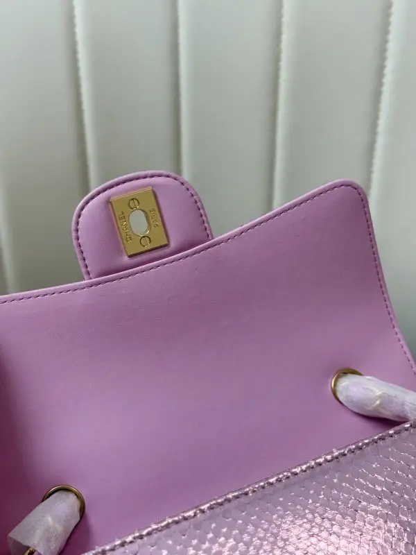 Chanel Сумка Classic Double Flap 20 см в зміїної шкірі — Фото 5
