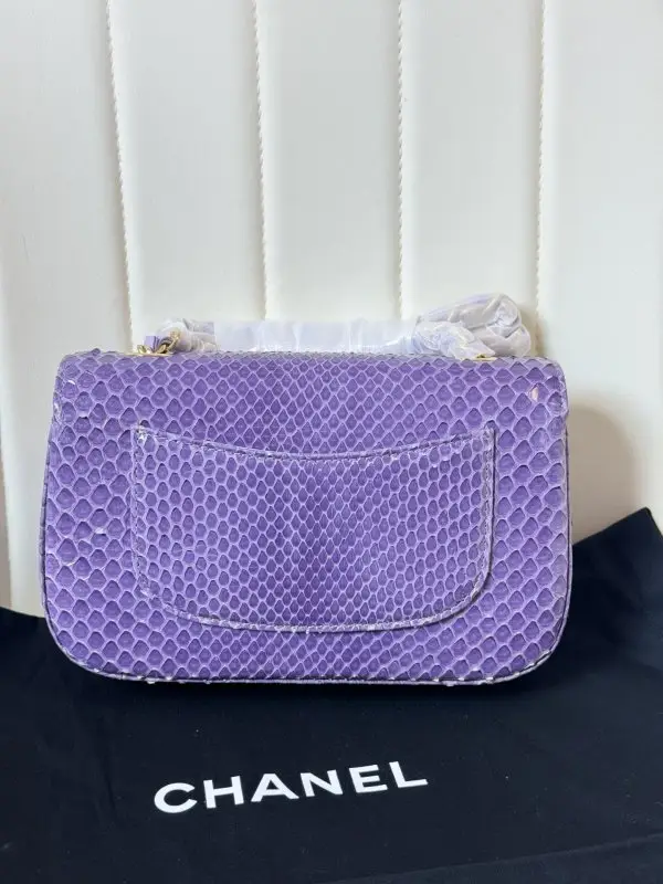 Chanel Сумка Classic Double Flap 20 см в зміїної шкірі — Фото 5
