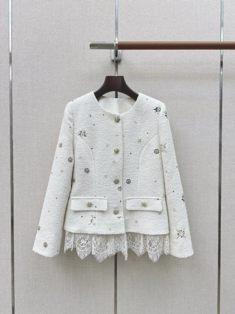 Chanel — A jacket female from lace pattern at style patchwork