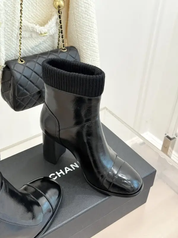 Chanel Ботильоны кожаные женские — Фото 3