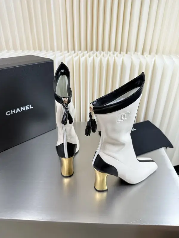 Chanel Ботильоны кожаные женские — Фото 5