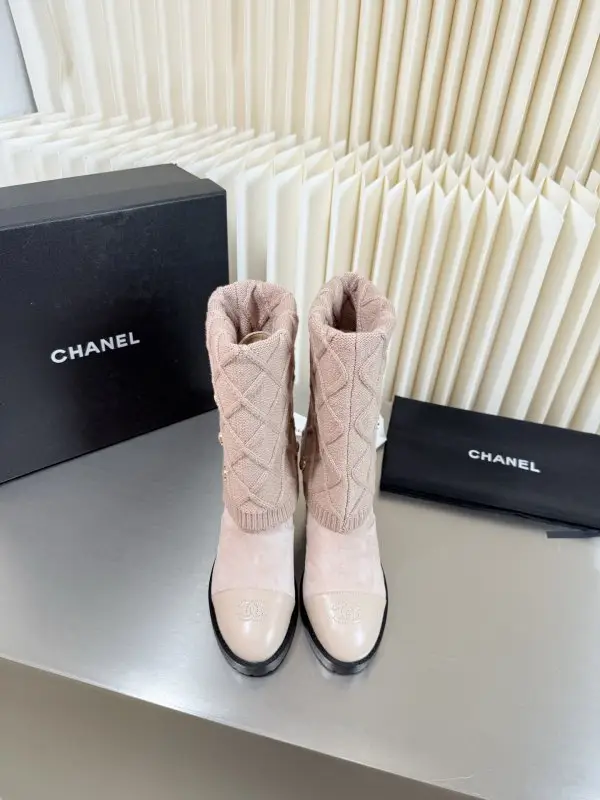 Chanel Ботильоны со съемным вязаным носком — Фото 2