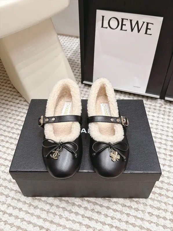 Chanel — Балетки зимние женские