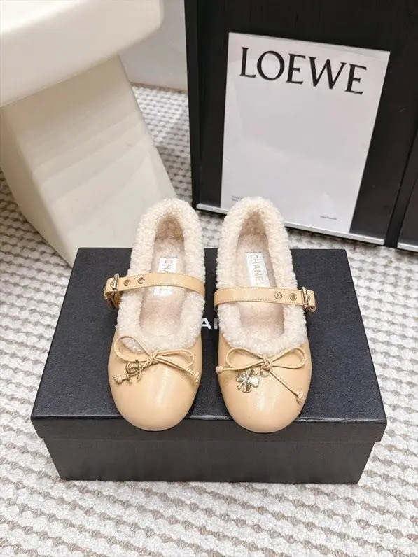 Chanel — Балетки зимние женские