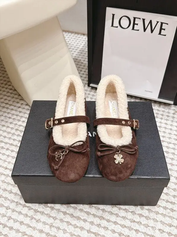 Chanel — Балетки зимние женские