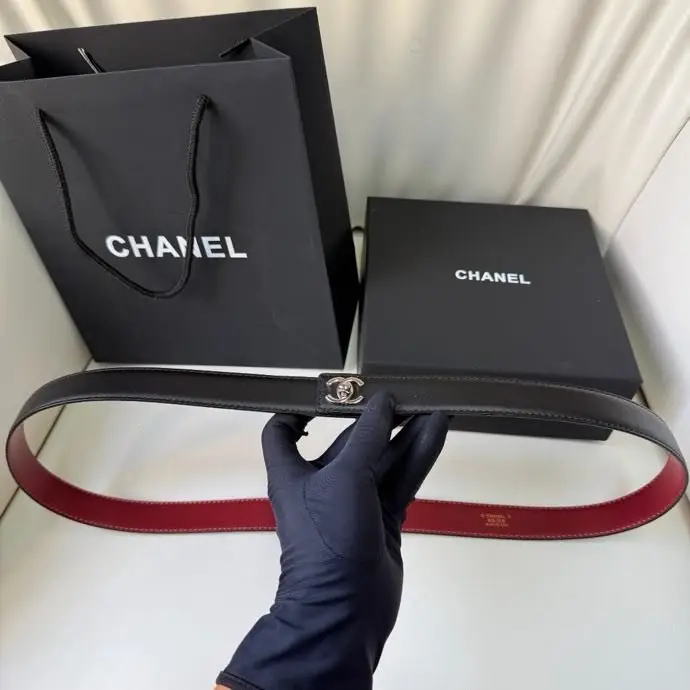 Chanel — Пояс кожаный женский 2.5 см