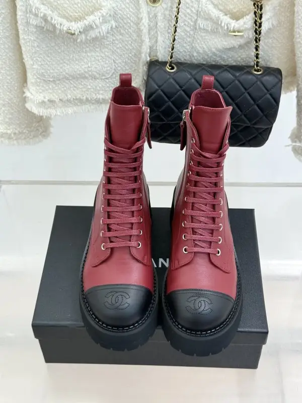 Chanel Boots leather on lace women's — Photo 4