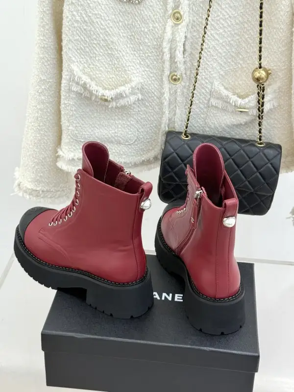 Chanel Boots leather on lace women's — Photo 5