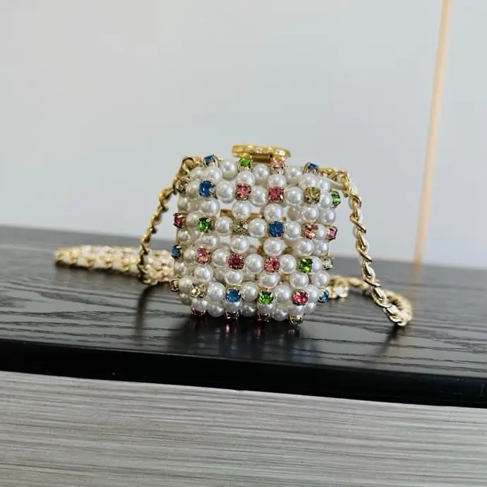 Chanel — Evening a bag CHANEL Metal Pearl Minaudiere Mini