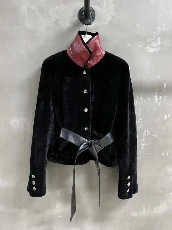 Chanel — Куртка меховая с кожаной подкладкой