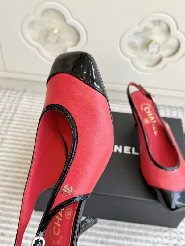 Chanel Туфлі на високому підборах з квадратним носком — Фото 5