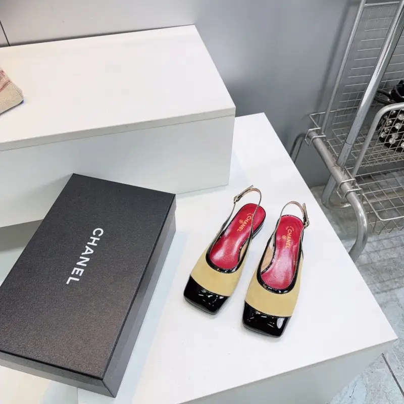 Chanel Туфли слингбэки с квадратным носком — Фото 2