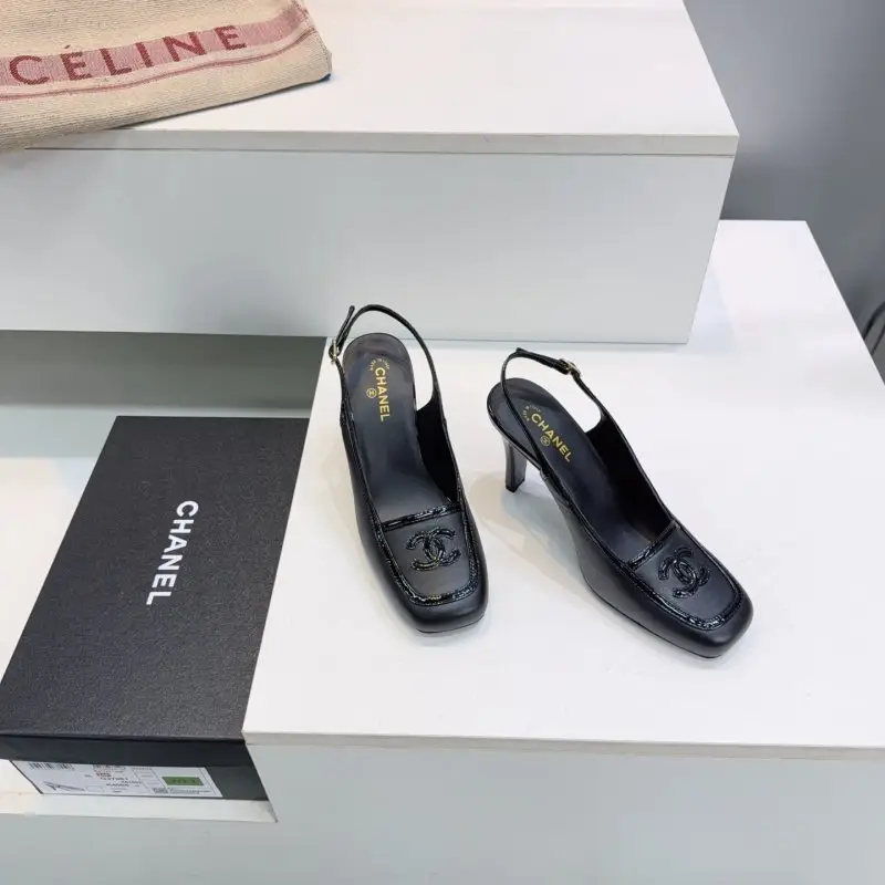 Chanel Туфли слингбэки с квадратным носком — Фото 2