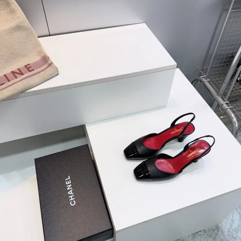 Chanel Туфли слингбэки с квадратным носком — Фото 2