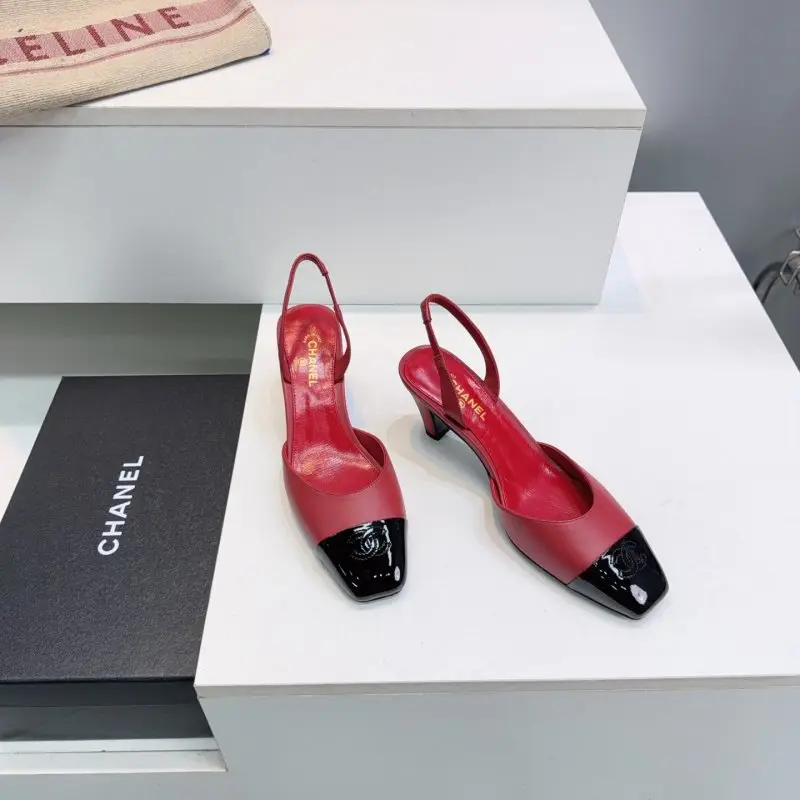 Chanel Туфли слингбэки с квадратным носком — Фото 2