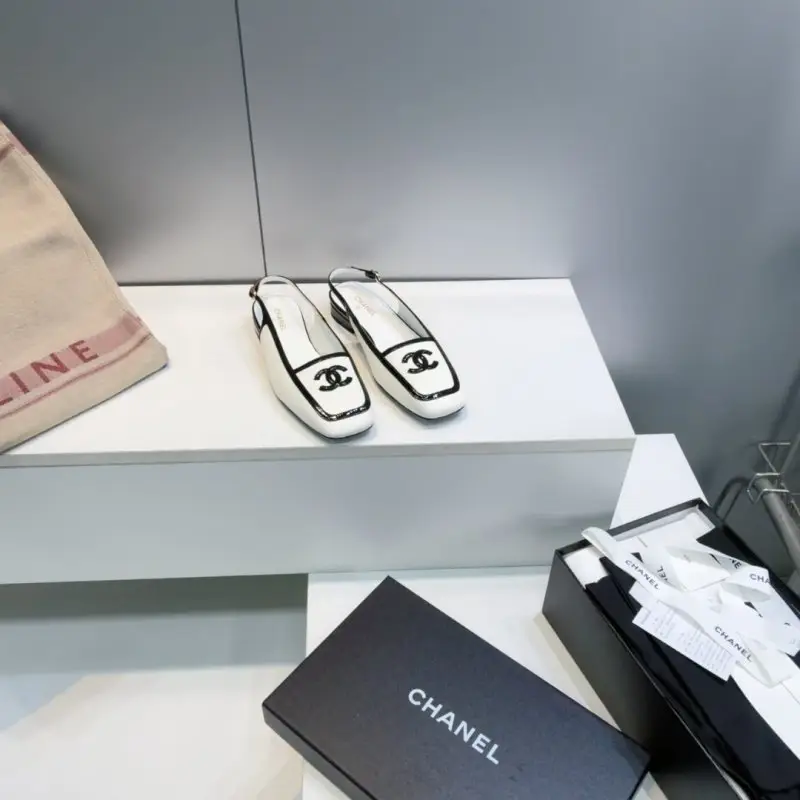 Chanel Shoes слингбэки from square the toe — Photo 4