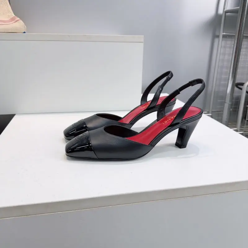 Chanel Туфли слингбэки с квадратным носком — Фото 4