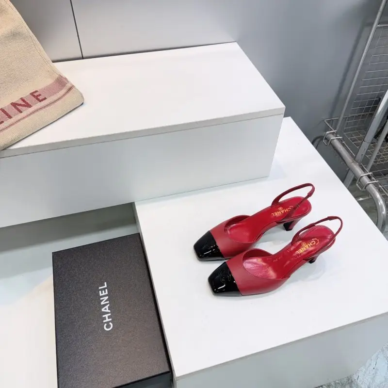 Chanel Туфли слингбэки с квадратным носком — Фото 4