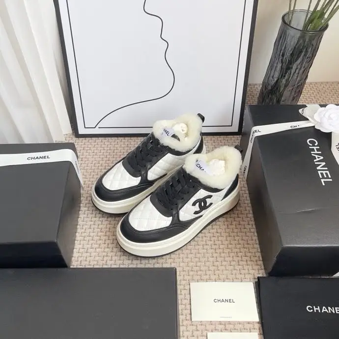 Chanel Кроссовки Chanel Panda на меху зимние — Фото 3