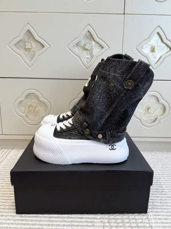 Chanel Sneakers denim on platform — Photo 2