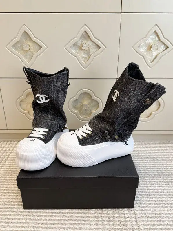 Chanel Sneakers denim on platform — Photo 3