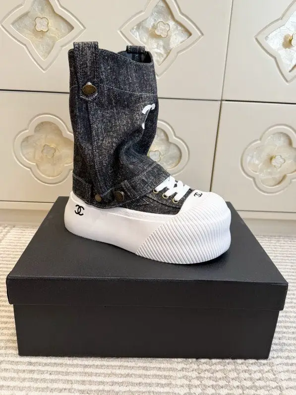 Chanel Sneakers denim on platform — Photo 4