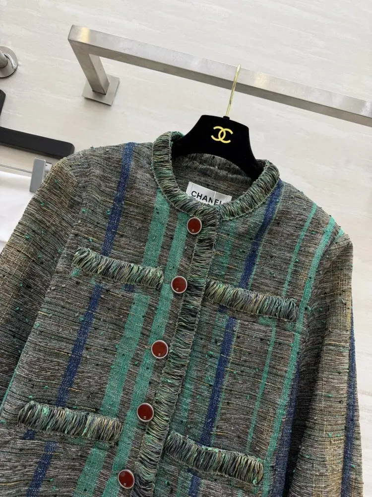 Chanel Винтажное твидовое жіноче пальто — Фото 4