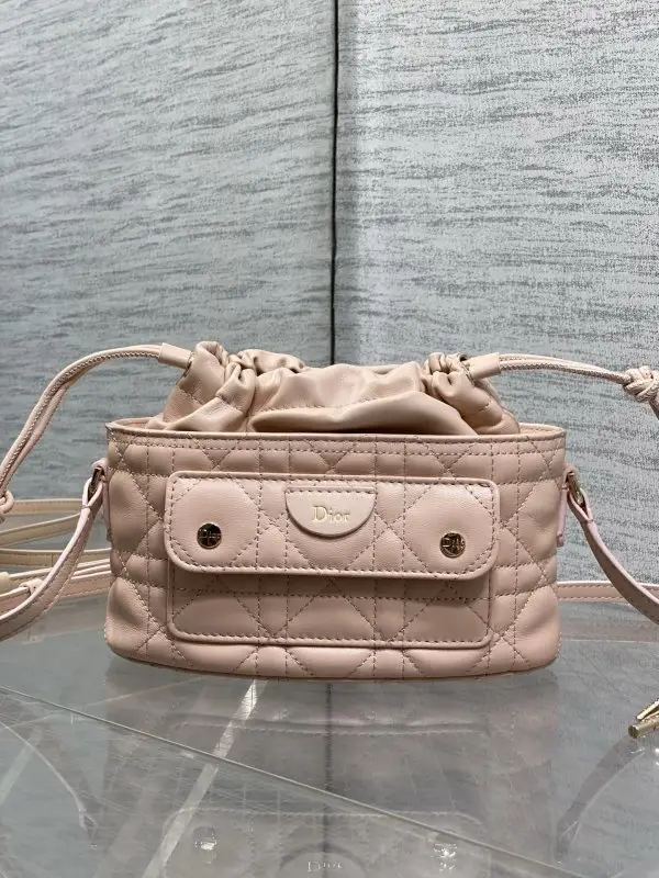 Christian Dior Сумка-відро Caro Bucket 22 см шкіряна на зав'язках — Фото 1