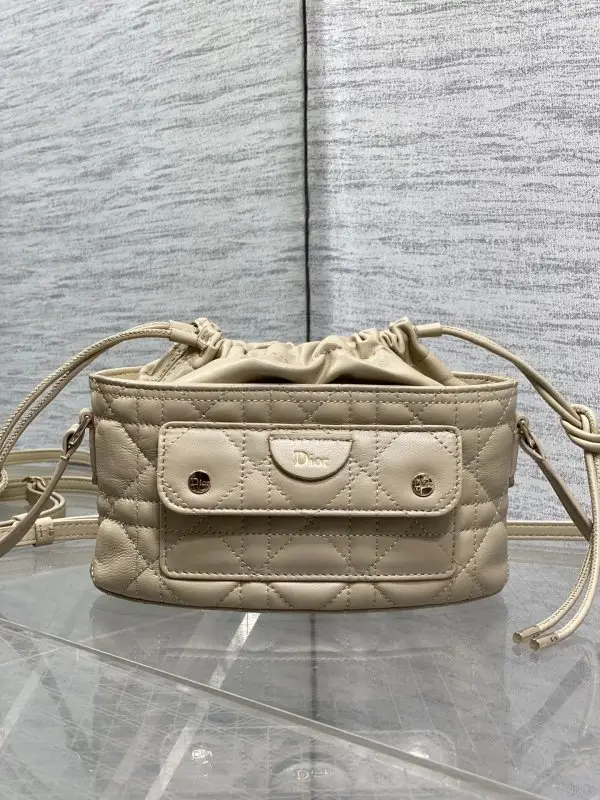 Christian Dior — A bag-bucket Caro Bucket 22 cm leather on expositions