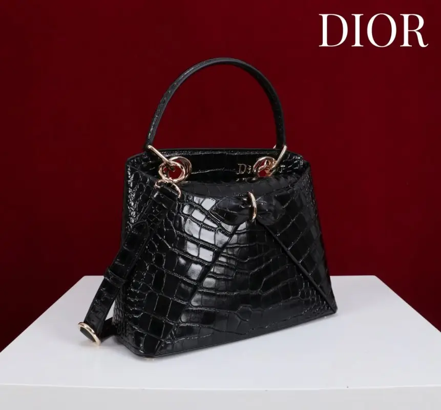 Christian Dior Сумка Dior Cigale 28 см в коже крокодила — Фото 2