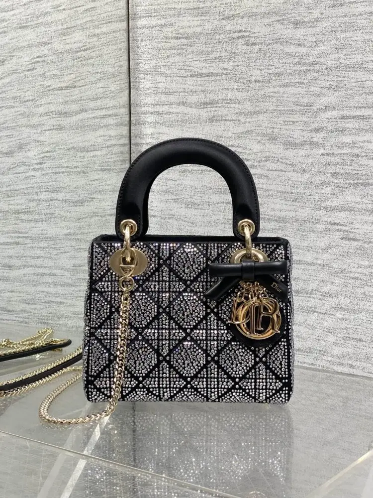 Christian Dior — A bag Lady Dior 17 cm decorated кристалами