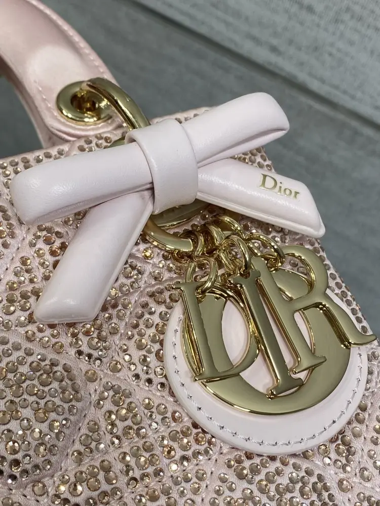 Christian Dior A bag Lady Dior 17 cm decorated кристалами — Photo 3