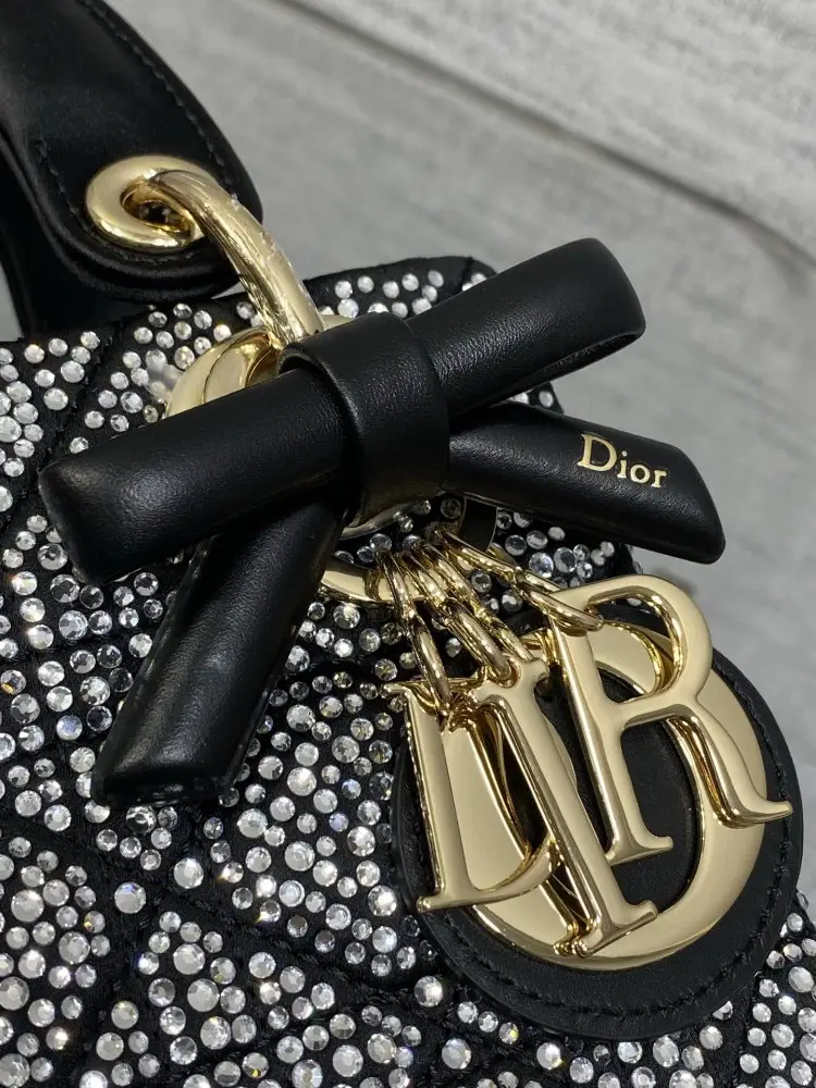 Christian Dior A bag Lady Dior 17 cm decorated кристалами — Photo 3