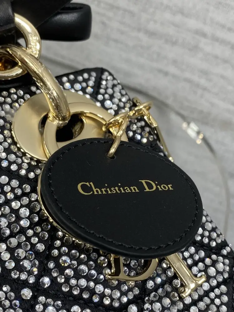 Christian Dior A bag Lady Dior 17 cm decorated кристалами — Photo 4