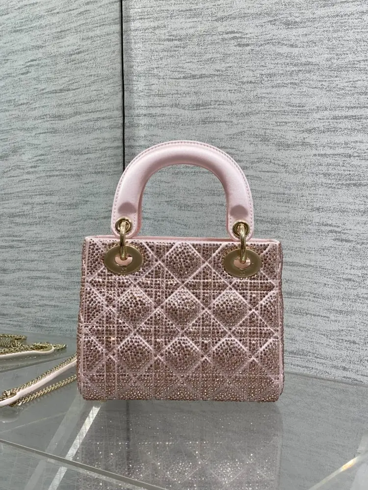 Christian Dior A bag Lady Dior 17 cm decorated кристалами — Photo 5
