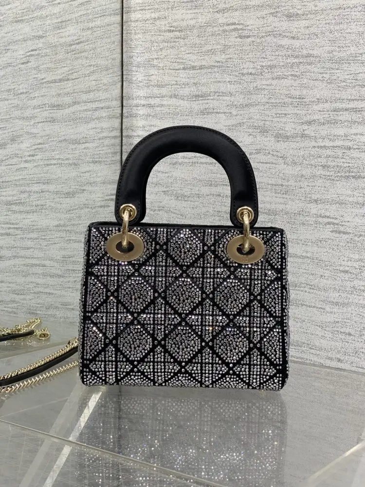 Christian Dior A bag Lady Dior 17 cm decorated кристалами — Photo 5